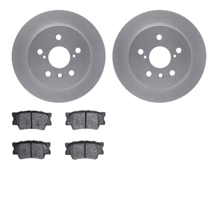 DYNAMIC FRICTION CO 4502-76186, Geospec Rotors with 5000 Advanced Brake Pads, Silver 4502-76186